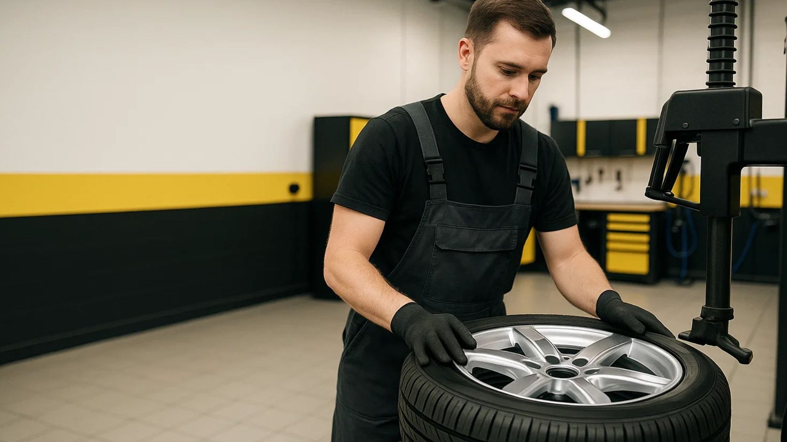 Tyre fitting at Kingsland Tyres Blackpool